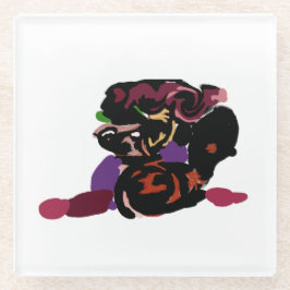 king Charles spaniel and roses sweet  Glazen Onderzetter