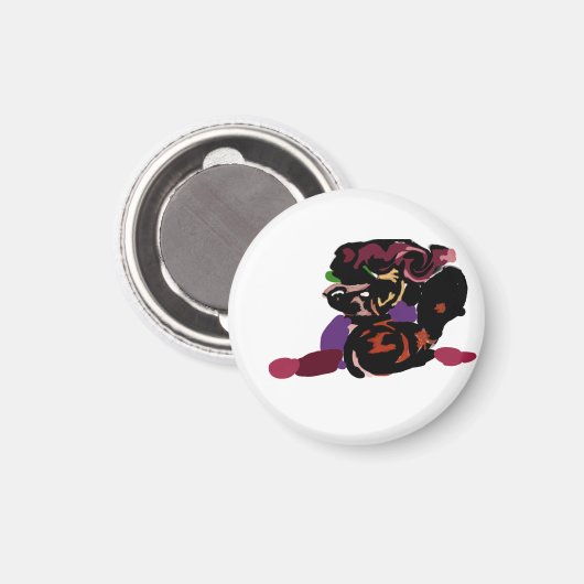 king Charles spaniel and roses sweet  Magneet (Voorkant / Achterkant)