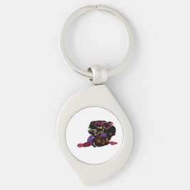 king Charles spaniel and roses sweet  Sleutelhanger