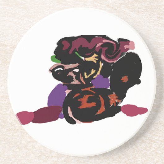 king Charles spaniel and roses sweet  Zandsteen Onderzetter (Voorkant)