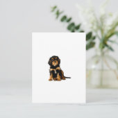 King Charles Spaniel Black & Tan Briefkaart (Staand voorkant)