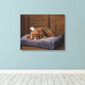 King Charles Spaniel Canvas Afdruk (Insitu (Houten vloer))