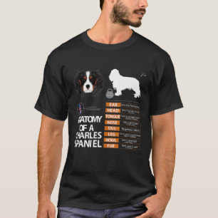King Charles Spaniel Dog Anatomy Mam Grandma Manne T-shirt