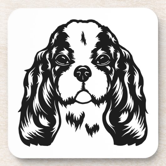 King Charles Spaniel Dog Beverage Coaster Bier Onderzetter (Voorkant)
