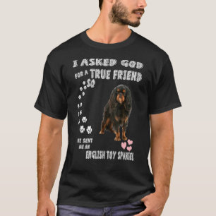King Charles Spaniel Dog mam Papa print Engels Spe T-shirt