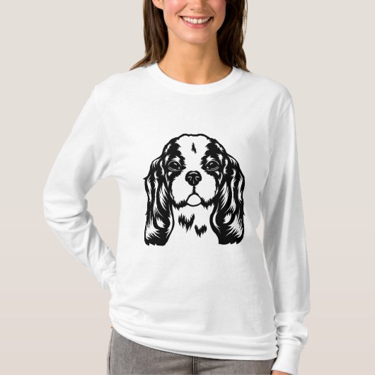 King Charles Spaniel Dog T-shirt (Voorkant)