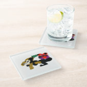 king charles spaniel glazen onderzetter (Schuin)