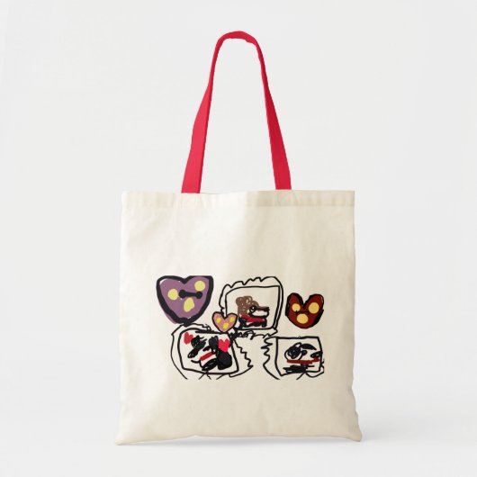 King Charles Spaniel harten Tote Bag (Voorkant)