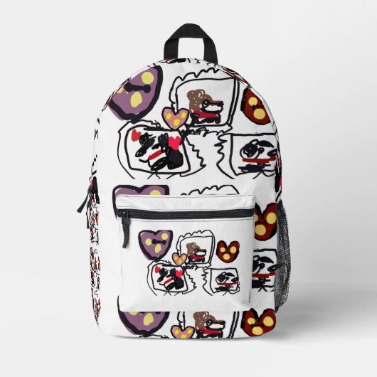 King Charles Spaniel hearts  Bedrukte Rugzak (Voorkant)