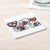 King Charles Spaniel hearts  Kartonnen Onderzetters (Schuin)