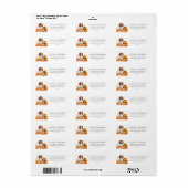 King Charles Spaniel Herfst Retouradres Etiket (Full Sheet)