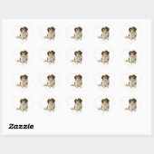 King Charles Spaniel Puppy Hond Sticker / Label (Vel)
