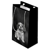 King Charles Spaniel puppy Klein Cadeauzakje (Achterkant Gekanteld)