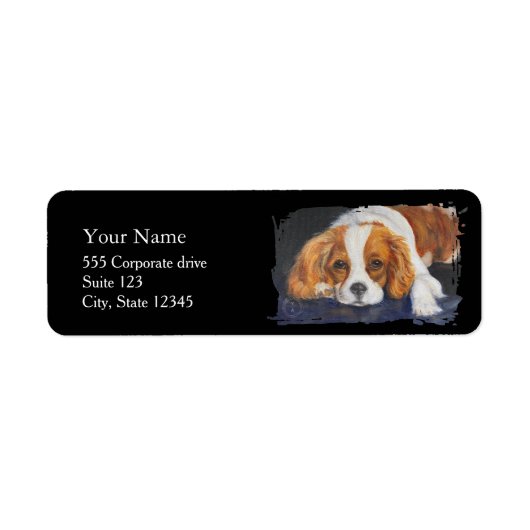 king Charles spaniel  Return Address Labels (Voorkant)