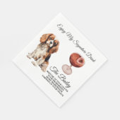 King Charles Spaniel Trouwhandtekening Drink Servet (Hoek)