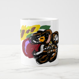 King charles spaniël zonnebloemen  grote koffiekop