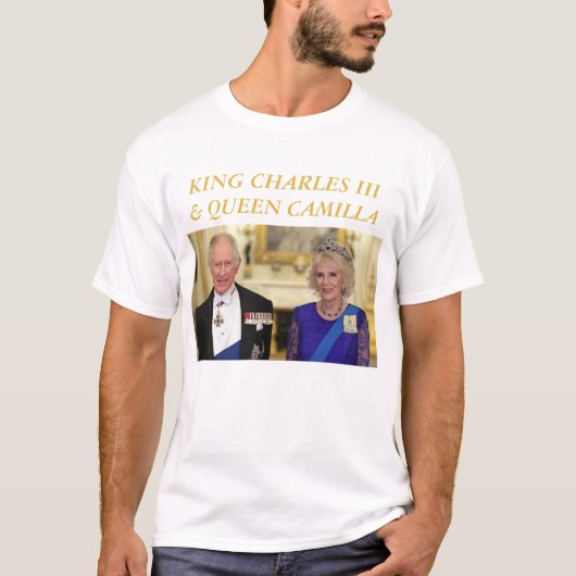 King Charles Third & Queen Camilla T-shirt (Voorkant)