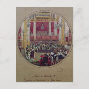 King Charles X ontvangt de Knachten Briefkaart