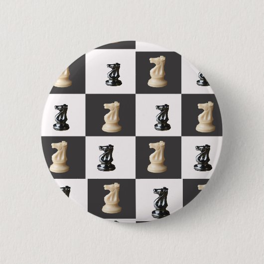King Chess Board Ronde Button 5,7 Cm (Voorkant)