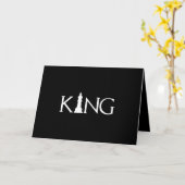 King Chess Piece Halloween Costume Chess Lover Kaart (Gele Bloem)