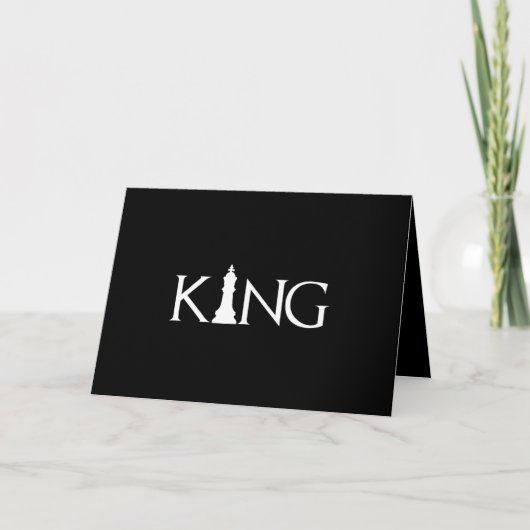 King Chess Piece Halloween Costume Chess Lover Kaart (Voorkant)