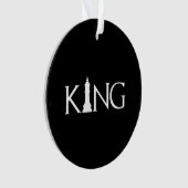 King Chess Piece Halloween Costume Chess Lover Ornament (voorkant)