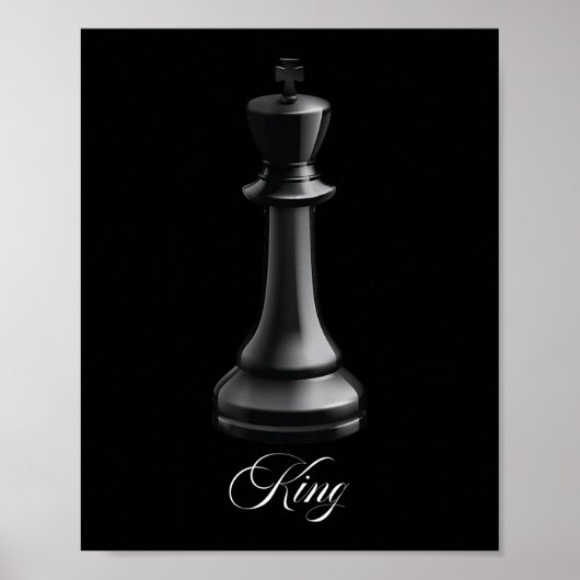 King Chess Piece Halloween Costume Chess Lover Poster (Voorkant)