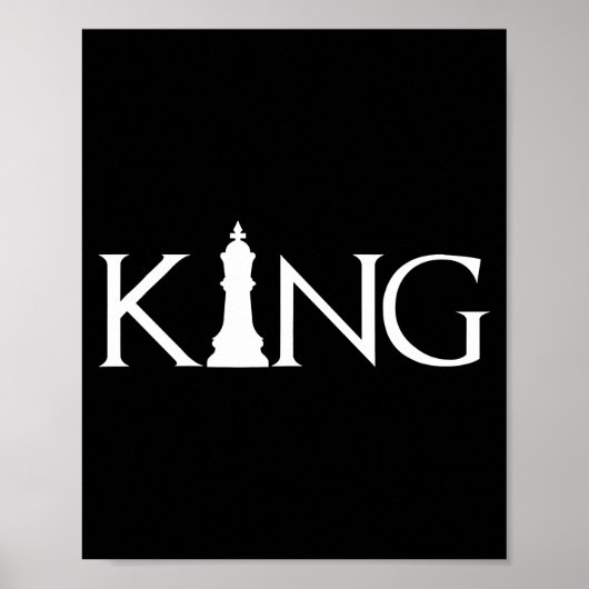 King Chess Piece Halloween Costume Chess Lover Poster (Voorkant)