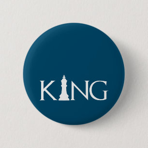 King Chess Piece Halloween Costume Chess Lover Ronde Button 5,7 Cm