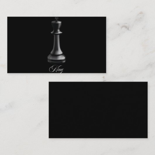 King Chess Piece Halloween Costume Chess Lover Visitekaartje (Voorkant / Achterkant)