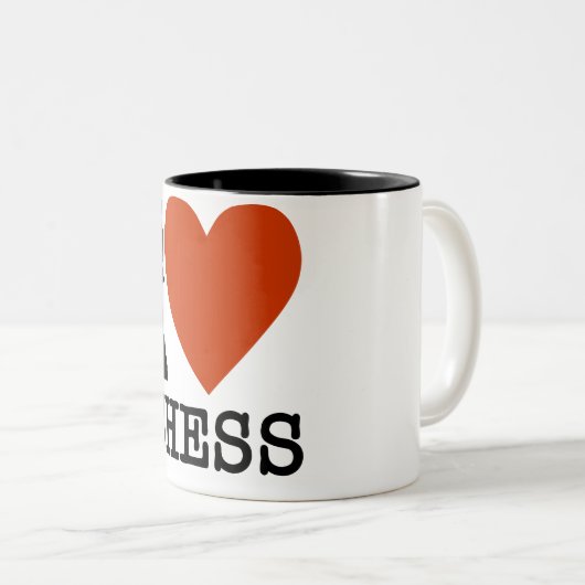 King Chess Piece I Heart Koffee Mok (Voorkant rechts)