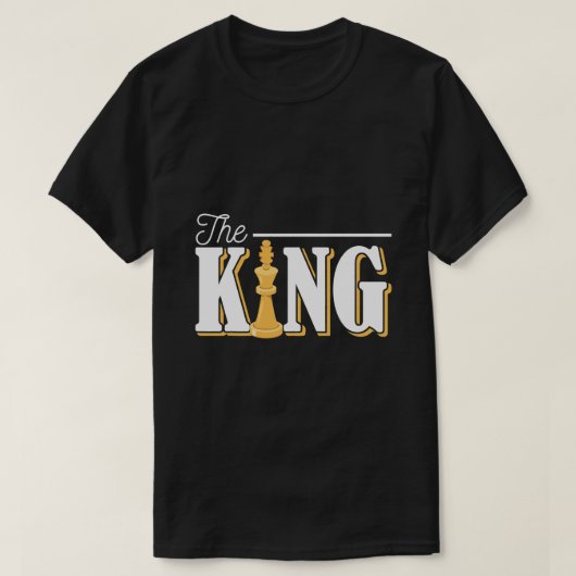 King Chess Piecks Pawn Funny Chess Game Player T-shirt (Design voorkant)