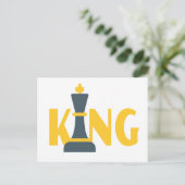 King Chess Player Briefkaart (Staand voorkant)