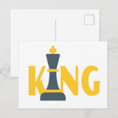 King Chess Player Briefkaart (Voorkant / Achterkant)