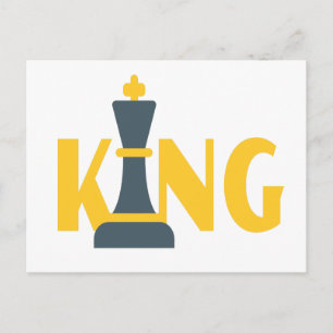 King Chess Player Briefkaart