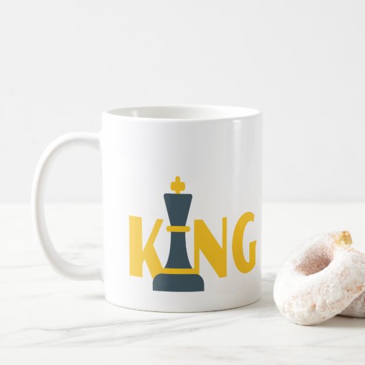 King Chess Player Koffiemok (Met donut)