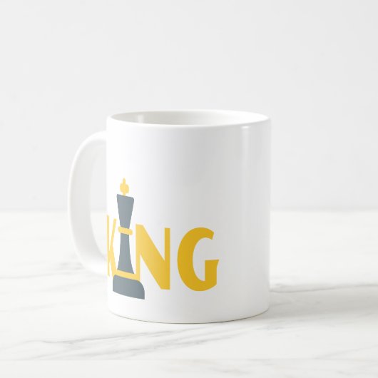 King Chess Player Koffiemok (Voorkant links)