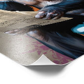 King Chimp Realism ontmoet Pop Art Majestic Foto Afdruk (Hoek)