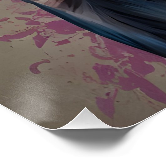 King Chimpansee in levendige Pop Art Style – Abstr Perfect Poster (Hoek)