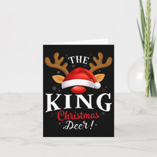 King Christmas Deer PJS Xmas Family Matching Kaart