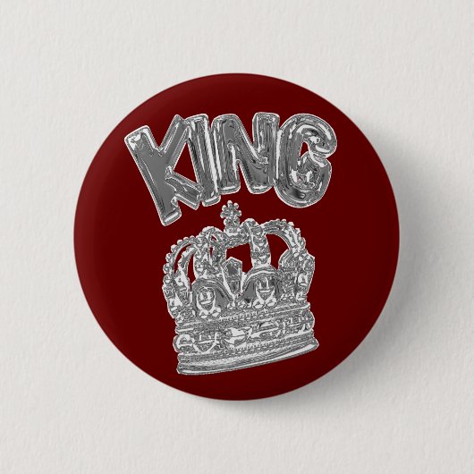 king.chroom ronde button 5,7 cm (Voorkant)
