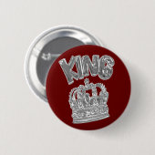king.chroom ronde button 5,7 cm (Voorkant /achterkant)
