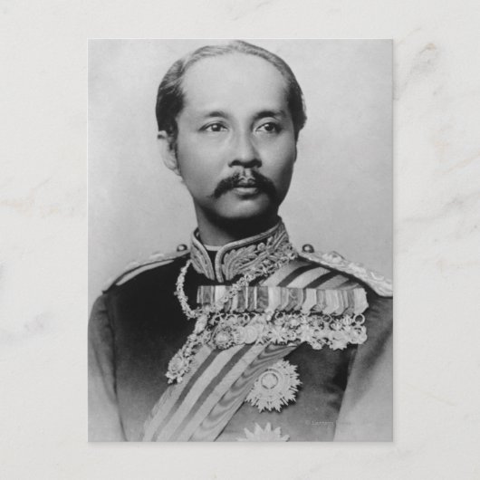 King Chulalongkorn Rama V van Thailand Briefkaart (Voorkant)