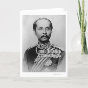 King Chulalongkorn Rama V van Thailand Kaart