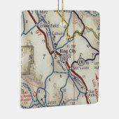 King City CA map Keramisch Ornament (Rechts)