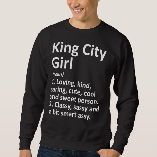 King City Meisje of Oregon Grappige Stad Home Root Trui (Voorkant)