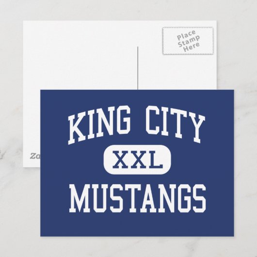 King City - Mustangs - High-King City California Briefkaart (Voorkant / Achterkant)