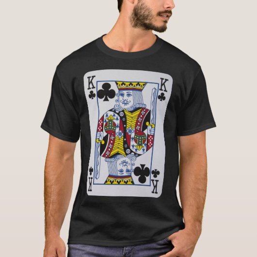 King Clovers (Clubs) spelen Kaart Shirten T-shirt (Voorkant)