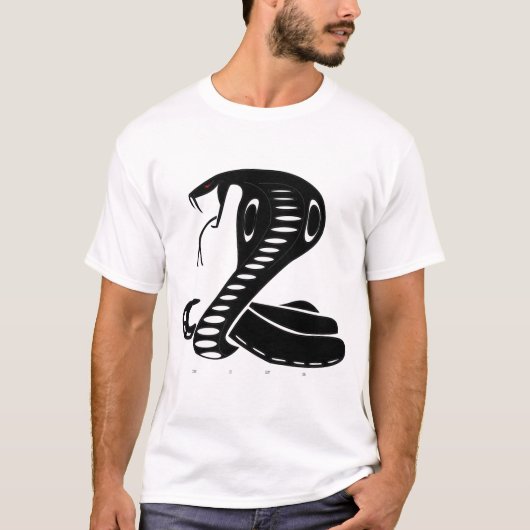 King Cobra Black Design T-Shirt (Voorkant)