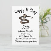 King Cobra Happy B-day Kaart (Staand voorkant)